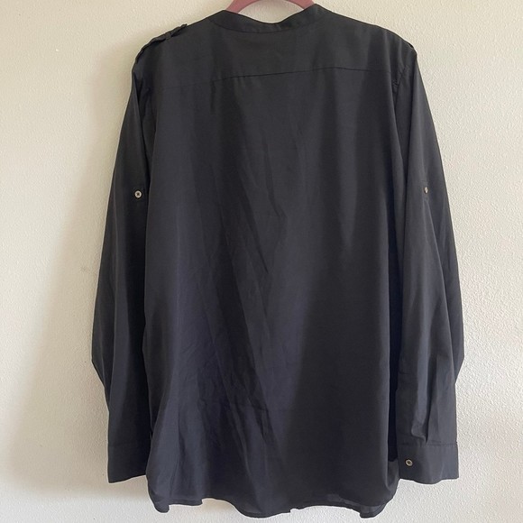 Calvin Klein black long sleeve button shirt size XL - Picture 6 of 6